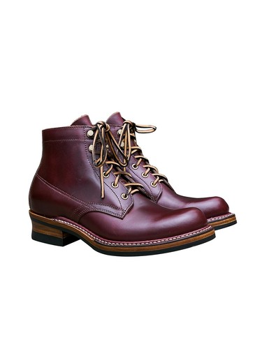 Vegetable Tanned Horween Leather Italian Vibram Sole Cat's Paw Heel Logger Boots - Picture 26 of 35