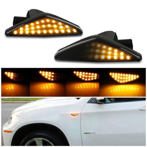 Sequential LED Turn Signal Marker Lights Blinkers for BMW X3 X5 X6 from