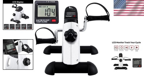 Compact Under Desk Bike Exerciser with Adjustable Resistance and LCD Display - Picture 2 of 9