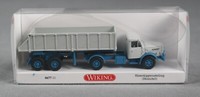 Wiking 067711/0677 11 (H0,1:87) Hinterkippersattelzug (Henschel) Grau/Blau Neu!