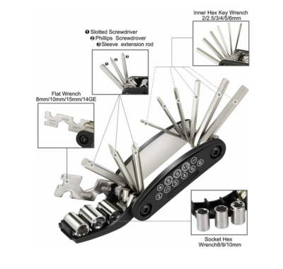 Lot De 12 Kits D'outils Vélo Falcon 30 En 1 - Neufs Et Scellés