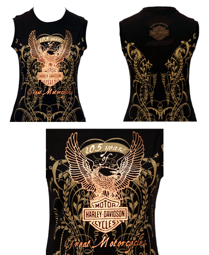 Harley Davidson  105 th anniversary eagle tank sleeveless  shirt [NEW] - Picture 2 of 7