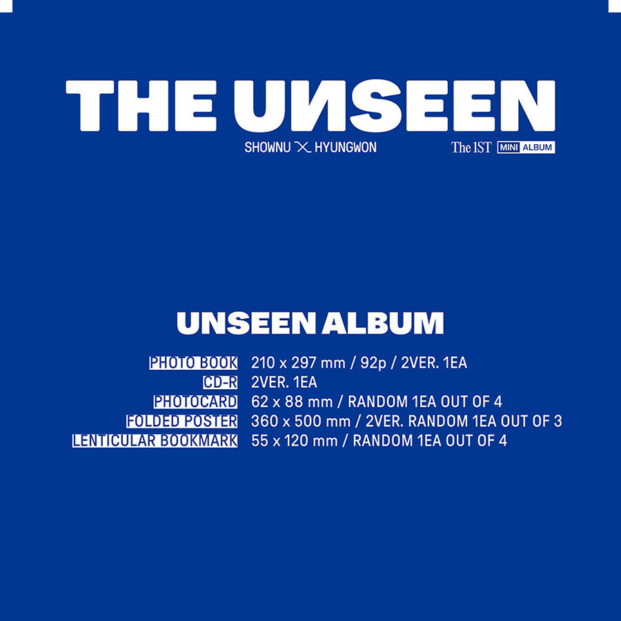 SHOWNU X HYUNGWON THE UNSEEN 1st Mini Album UNSEEN/CD+PhotoBook+