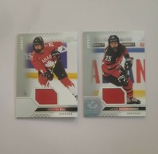 Jaime Bourbonnais and Ashton Bell 2022 Team Canada Juniors Jersey 2 lot