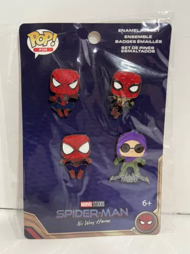 🔥 Funko Pop Pin Set Spider-Man No Way Home Set Of 4 LE Target Exclusive 2023