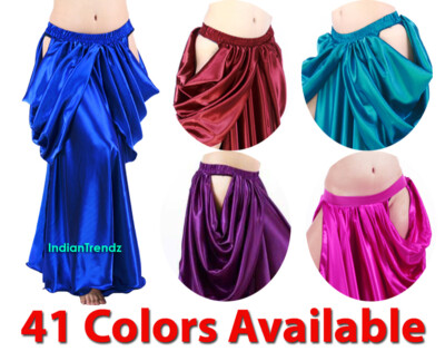 Costume Arena Gonna Lunga In Raso Per Danza Del Ventre - Stile Swing Con Spacco, Per Costumi, Carnevale O Feste Tribali Gonna In Raso Per Spettacoli - Foto 10