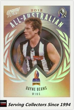 2013 Select AFL Prime All Australia Team Card AA9 Dayne Beams (Collingwood)