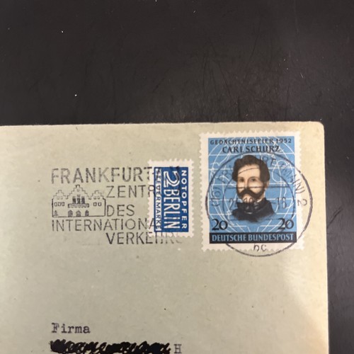 BRD Brief EF #155 - Frankfurt Main 24.10.1952 - A218