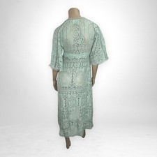 knee length dresses for ladies NEW Asos Maternity Lace Wrap Midi Dress Navy sz Medium  Me n Mommy To Be