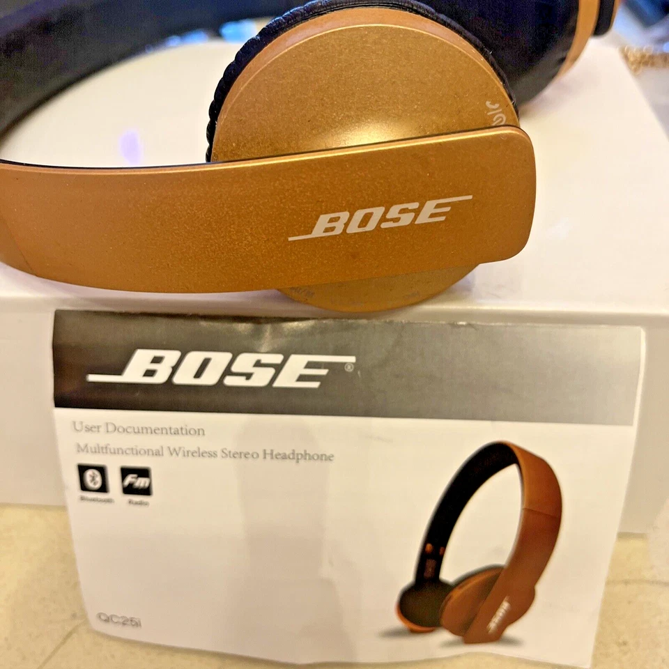 Auriculares estéreo inalámbricos Bose QC25i Quiet Comfort oro rosa Foto 2 de 4