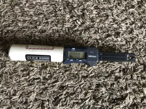 Click Bond Mitutoyo M8065 Deep Gauge Indicator Vernier Caliper Tested Works 2.5”