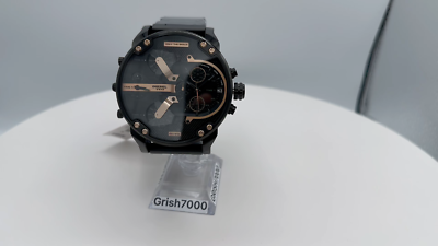 NEW AUTHENTIC DIESEL MR DADDY 2.0 BLACK ROSE GOLD CHRONOGRAPH