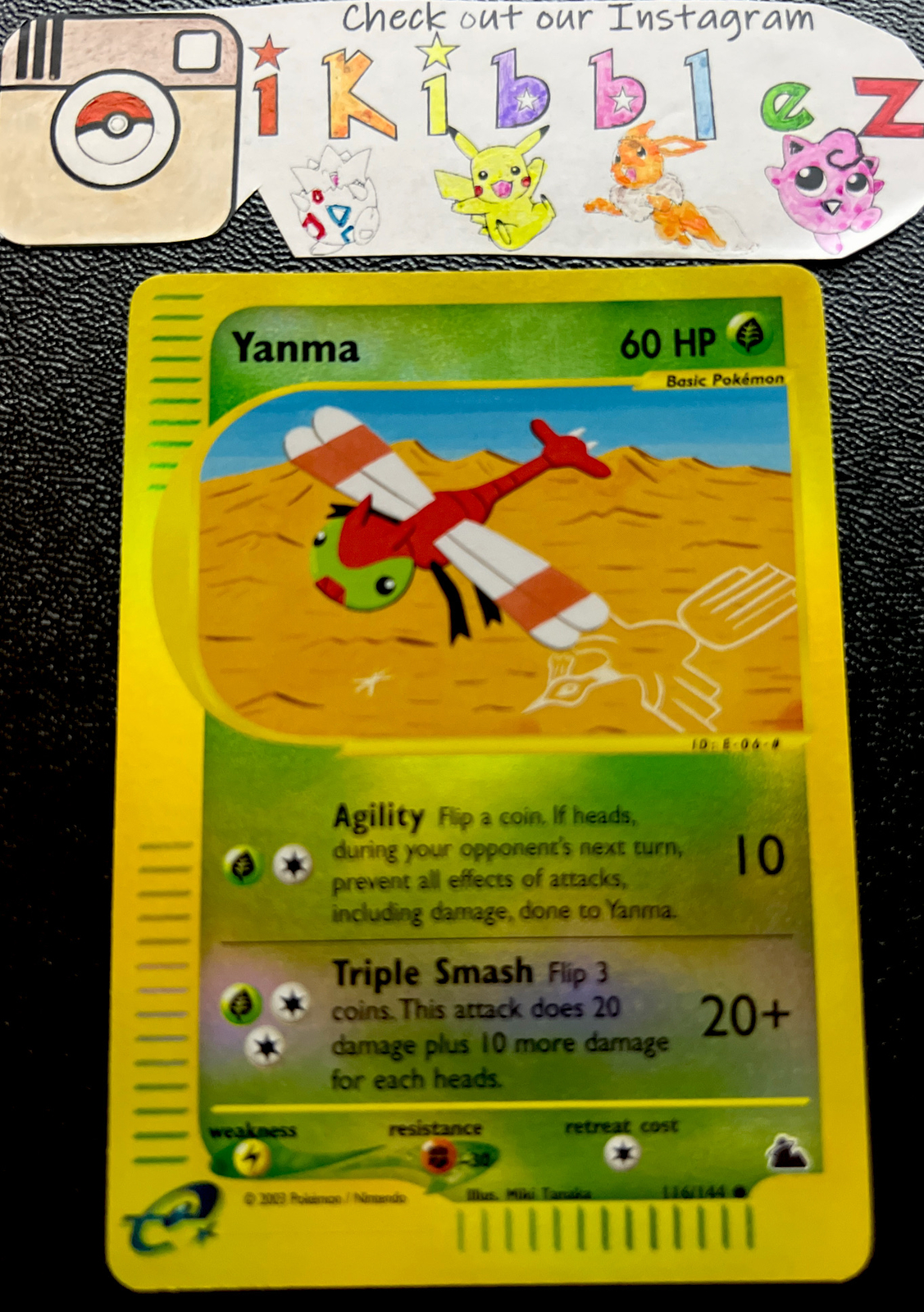 Yanma 116/144 NM Reverse Holo Vintage WoTC Skyridge Pokémon Card. Fast Shipping!