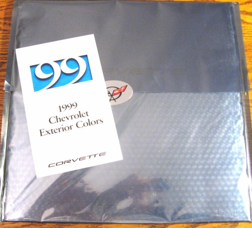 1999 Corvette Prestige Brochure- Huge, w/ Env, & Color Paint Chip & Trim Folder - Bild 1 von 7