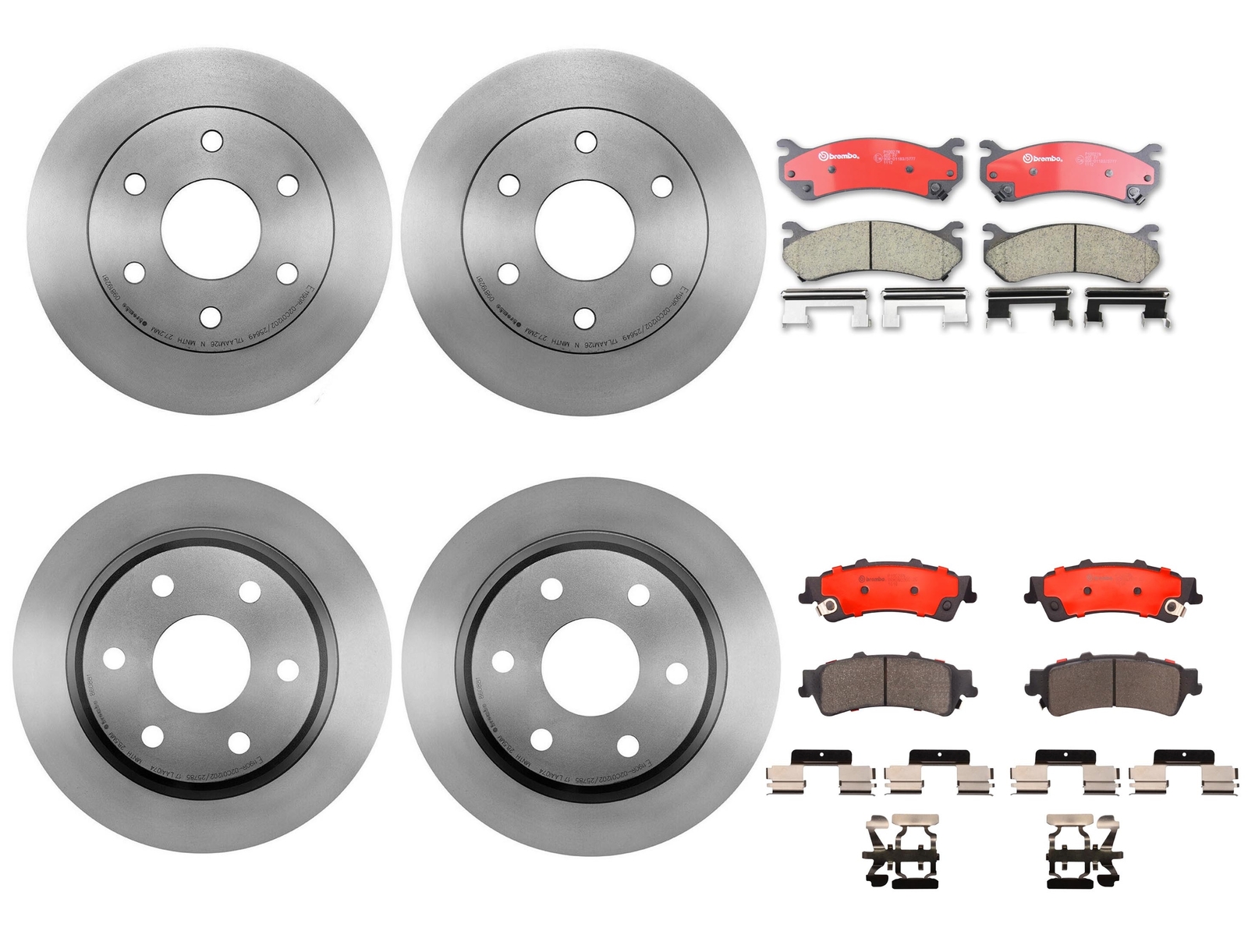 Brembo Front Rear Brake Kit Disc Rotors Ceramic Pads For GMC Sierra