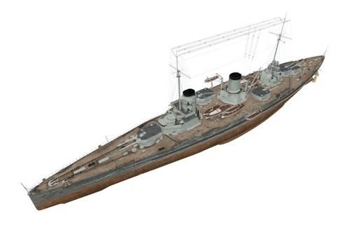 Kit stampato in 3D 1/700 SMS tedesco Moltke Battlecruiser (linea di galleggiamento/scafo completo) - Foto 1 di 10