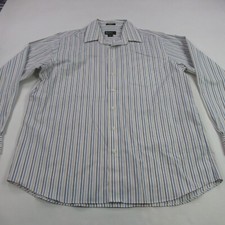 Eddie Bauer Shirt Mens XL Tall Long Sleeve Lightweight Stripes Button Front