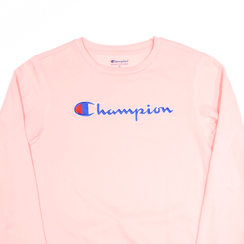 CHAMPION Baby Pink Sweatshirt Girls XL 
