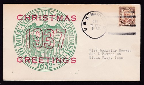 MARINESCHIFF - USA MARYLAND 1937, WEIHNACHTSGRÜSSE