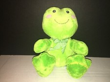 Russ Berrie DIBBLES Green 11" Soft Plush Frog Stuffed Animal