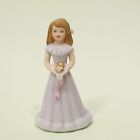 1982 Enesco Growing Up Girls Brunette Brown Hair Age 8