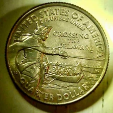 2021-P Crossing The Delaware, Die Chip Variety Cockade Hat,