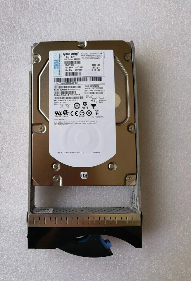 IBM 300GB 49Y1860 49Y1856 SAS 15K 6G 3.5" HOT SWAP HARD DRIVE HDD NEW - Image 3 of 4
