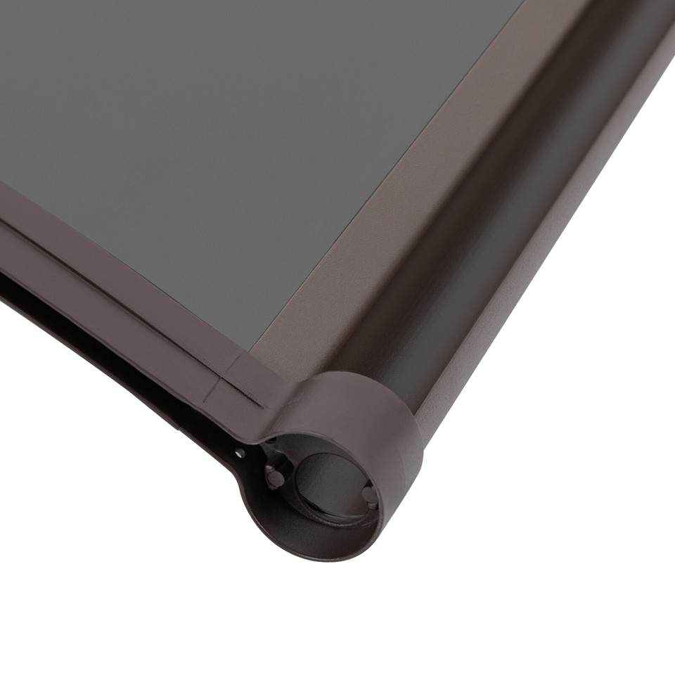 60*100cm Front Door Awning Canopy Shelter Patio Window Rain Roof Sun