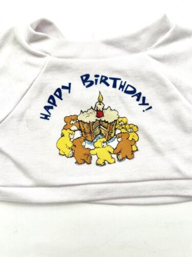 Camicia Buon Compleanno Build-A-Bear Orsi Torta Festa Festa Vestibilità 10”-24” - Foto 2 di 3