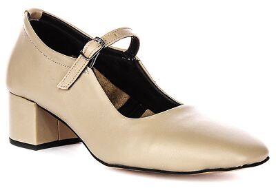 JUSTINREESS ENGLAND Kamila Klassisch Kleid Mid Damen Absatz Ballett Beige UK 3 -