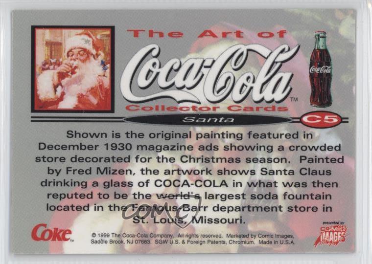 1999 Comic Images The Art of Coca-Cola Santa Omnichrome Santa Claus #C5 d8k - Picture 2 of 3