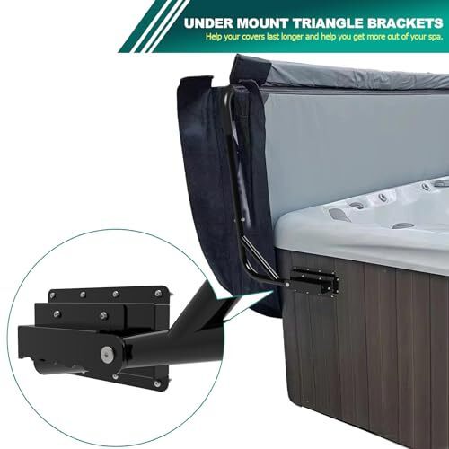 Spa Cover Lifts, Hot Tub Cover Lift &Pivot Top Mount Spa Removal System - Picture 5 of 8