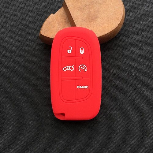 Fit Dodge Jeep Chrysler 5 Button Remote Smart Key Fob Silicone Skin Case Cover - Picture 7 of 22