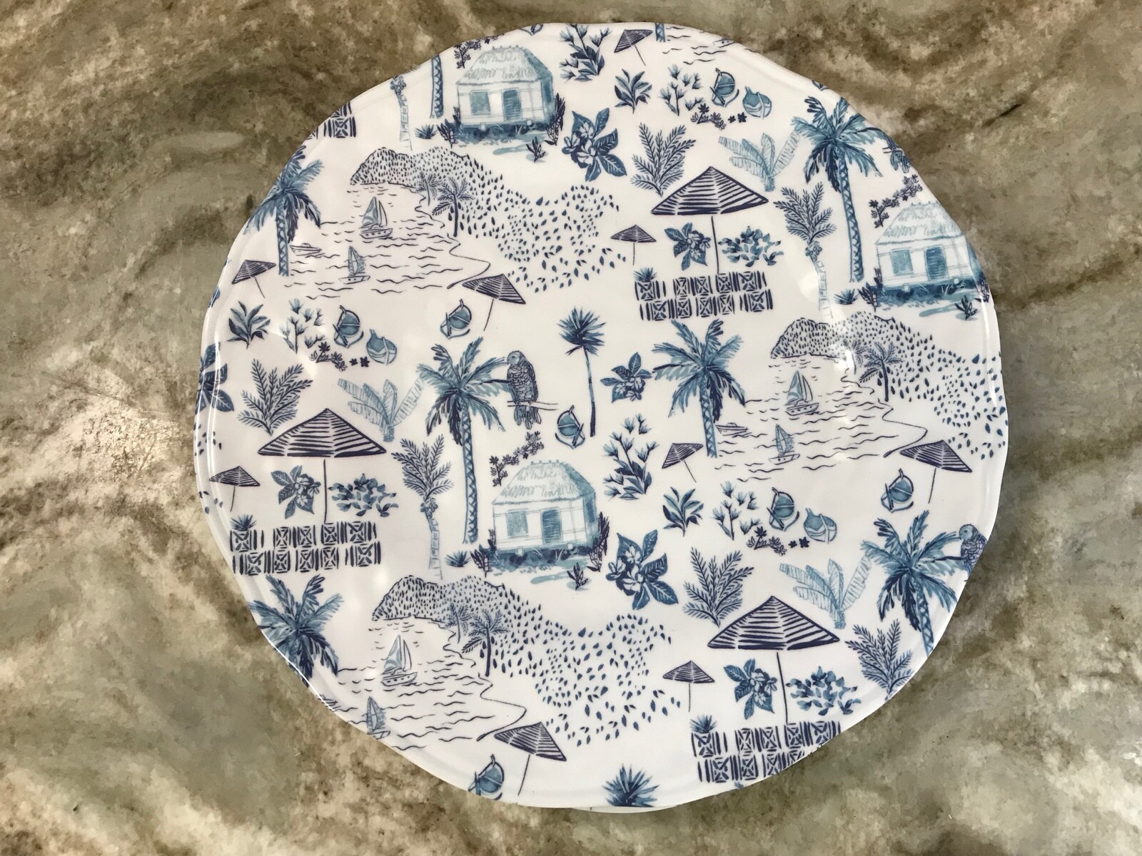 Tommy Bahama Melamine Plates Dinner Or Salad BPA Free. Island Paradise