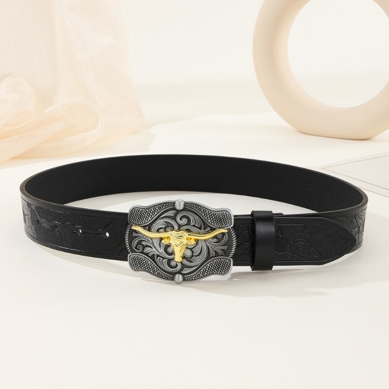 小物 AFB Buckle belt cow leather size L LOGO BUCKLE BELT – AFB