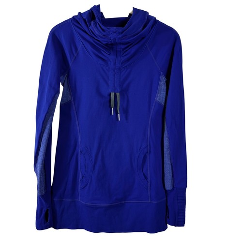 Lululemon Women's Hoodie Blue Run Stay On Course Activewear Pullover Size 4 - Picture 2 of 14