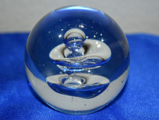 9" Circumference CRYSTAL BALL WITH LARGE BUBBLE UNIQUE PAPERWEIGHT 