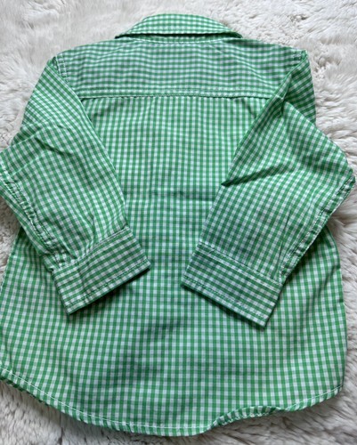 Abito Nautica Camicia Ragazzo 24M Verde Plaid Casual Manica Lunga Bottoni - Foto 4 di 4