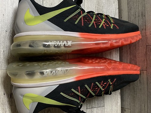 Nike Air Max 2015 Size 12 Black/Volt-White-Hot Lava | 698902-007 - Picture 6 of 9