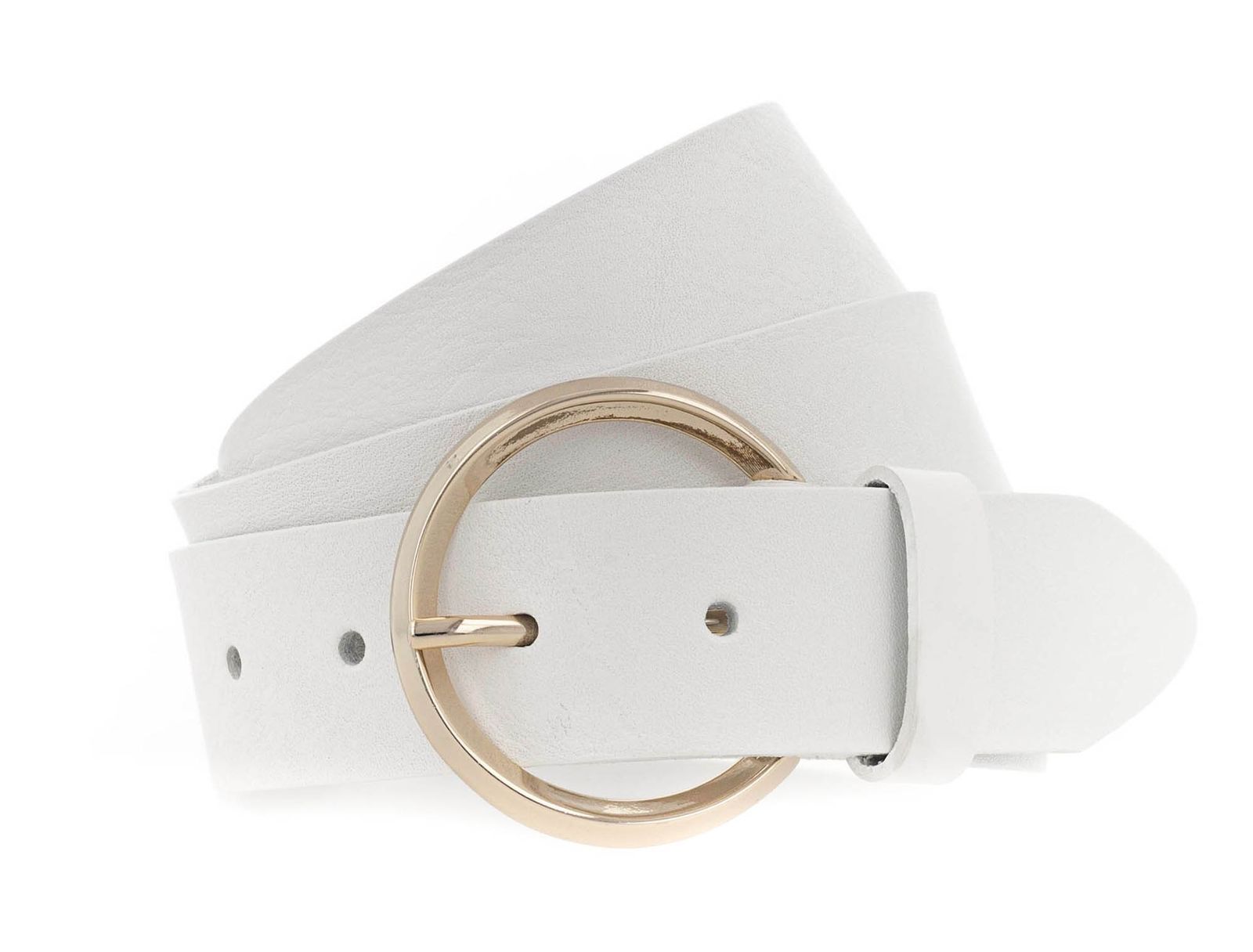 Vanzetti 35mm Full Leather Belt W75 White