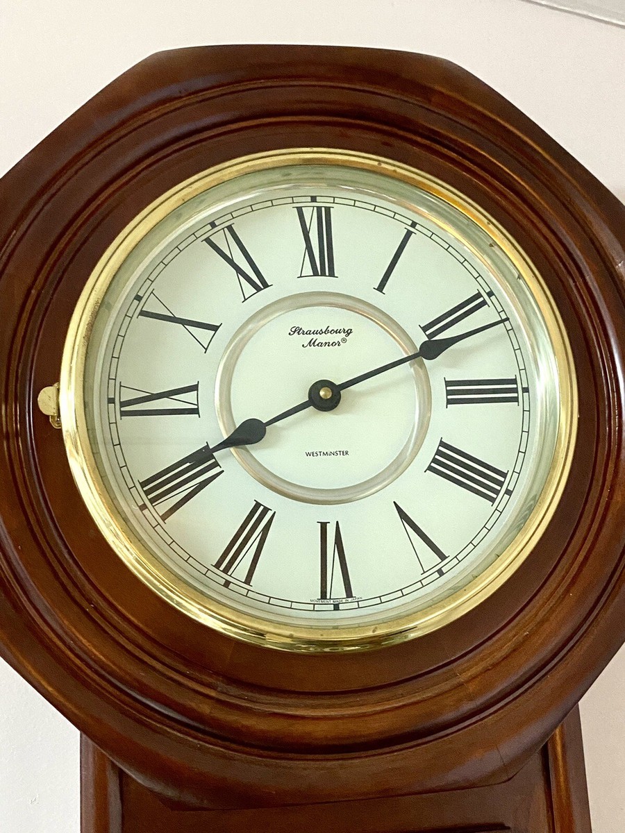 Strausbourg Manor Quartz Pendulum Westminster Chime Wall