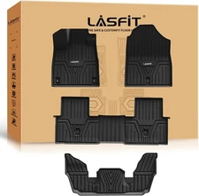 LASFIT Floor Mats for 2023-2024 Honda Pilot 7-Passenger 1st, 2nd & 3rd Rows J98