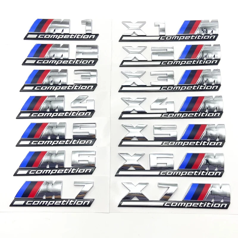 Adhesivo insignia emblema maletero trasero edición Competition/3D para BMW M1 M2 M3 M4 M5 M6 Foto 2 de 4