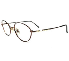 Escada Eyeglasses Frames E0172 E304 Brown Gold Round Full Rim 50-18-135