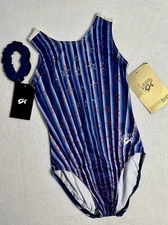 NEW Simone Biles GK Elite LEOTARD Gymnastics STAR SPANGLED USA Leo BLING Sz: AM