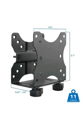 Adjustable Thin Client Mini PC Mount Under Desk Wall Pole VESA Stand 11 lbs