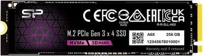 Silicon Power SSD 256GB M.2 2280 NVMe PCIe Gen3 x4 SP256GBP34A60M28AY