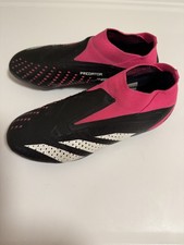 adidas Predator Accuracy FG Soccer Cleats - Black/Pink - GW4557 - Sz: 5 M / 6 W