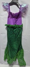 Girls Mermaid Costume Size Small Including Crown And Necklace Pre-owned