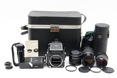 2 Objektive [ NEAR MINT- ] Mamiya M645 1000S AE Prismensucher Sekor C 80mm...